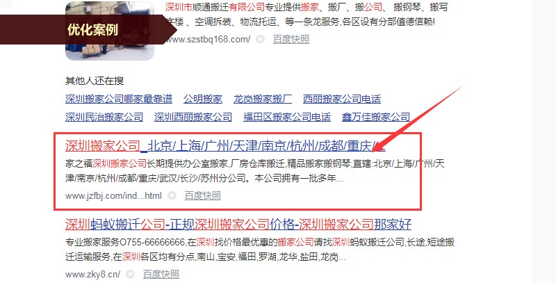 深圳沙头角网站优化案例