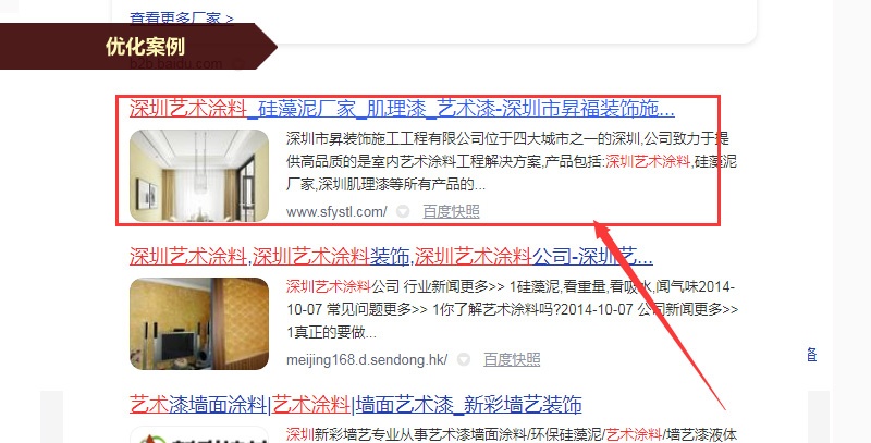深圳沙头角网站优化案例